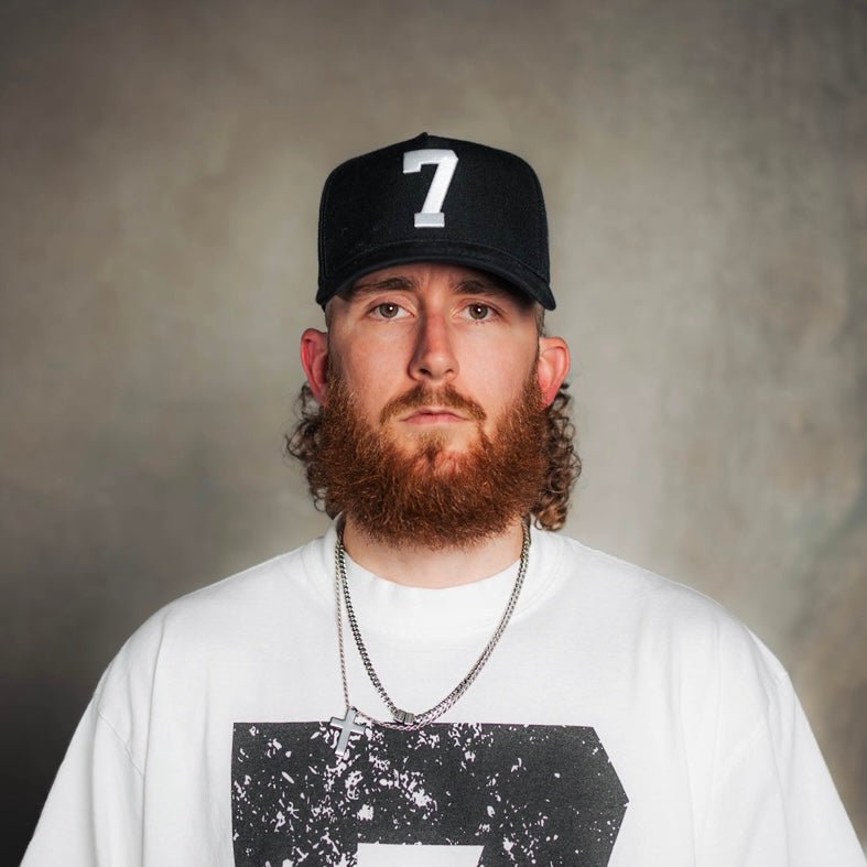 ‘7’ Wool-Blend Snapback — Black/White, 7 Collection