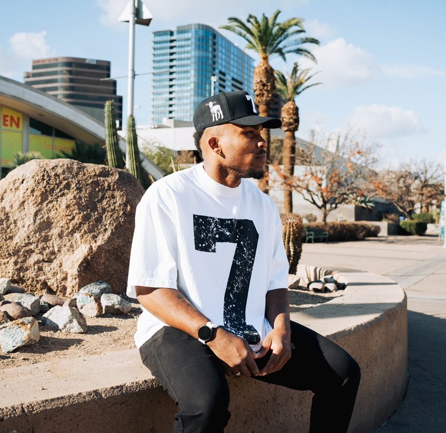 ‘7’ Wool-Blend Snapback — Black/White, 7 Collection