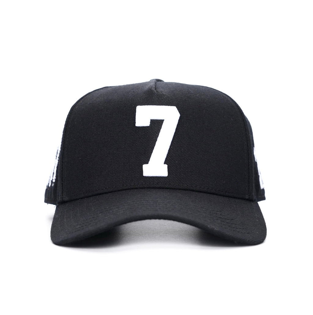 ‘7’ Wool-Blend Snapback — Black/White, 7 Collection