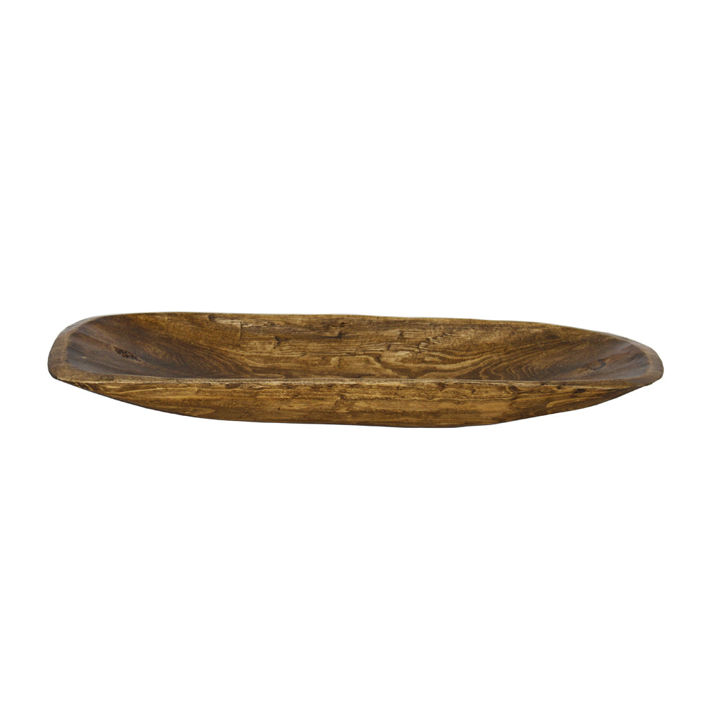 Rustic Wooden Dough Bowl – Handmade Farmhouse Home Decor Centerpiece